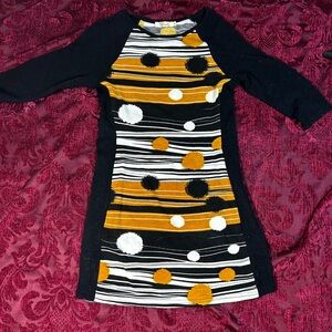 Aryeh Black and Yellow Sweater Dress Size Medium